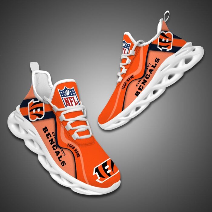 Cincinnati Bengals NFL Customized Unique Max Soul Shoes