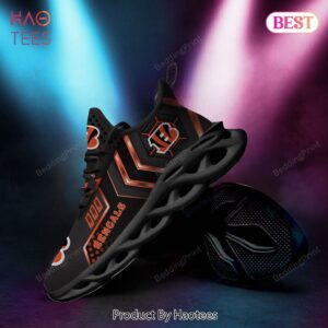 Cincinnati Bengals NFL Hot Black Orange Max Soul Shoes