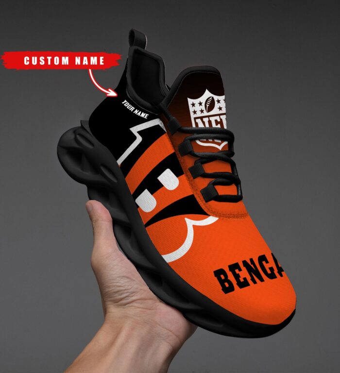 Cincinnati Bengals Personalized Custom Name Max Soul Shoes