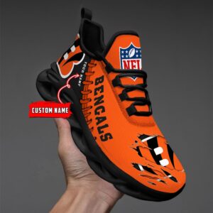 Cincinnati Bengals Personalized NFL Max Soul Shoes