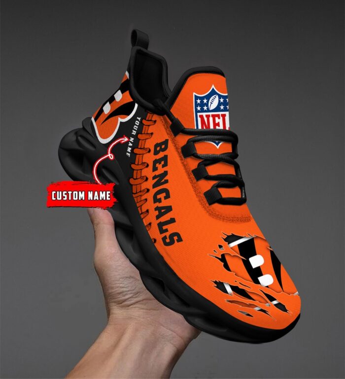 Cincinnati Bengals Personalized NFL Max Soul Shoes