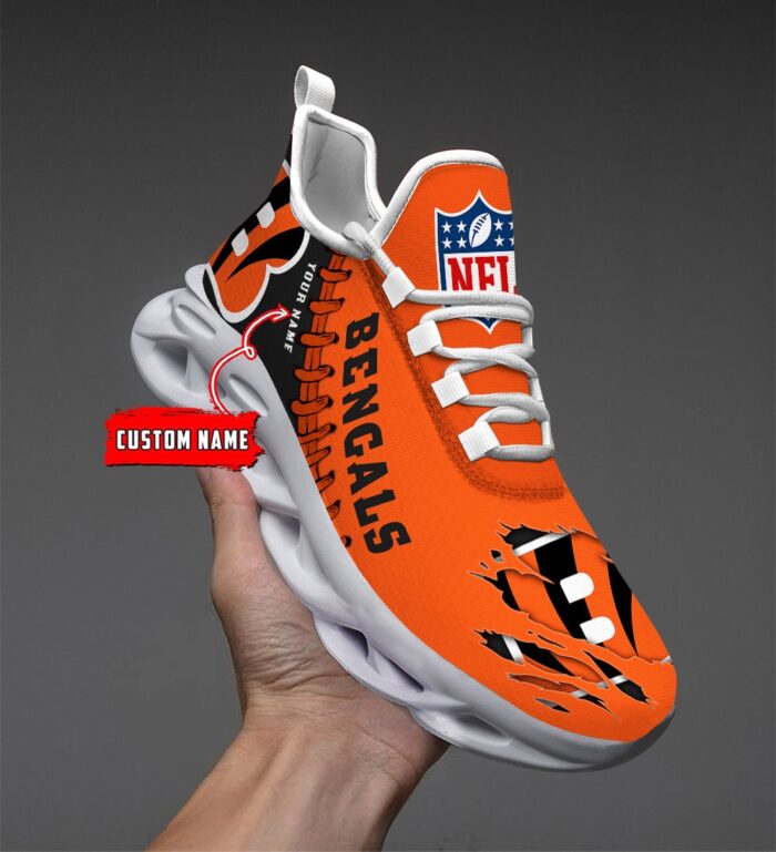 Cincinnati Bengals Personalized NFL Max Soul Shoes