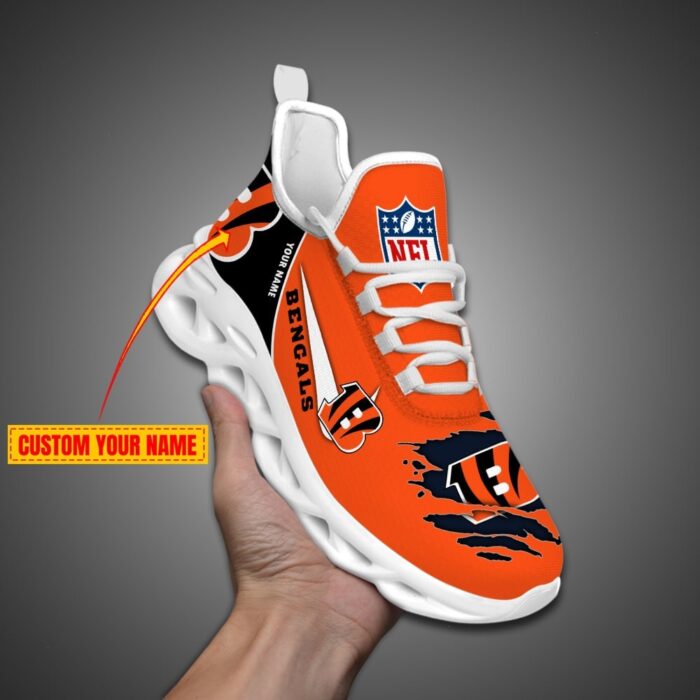 Cincinnati Bengals Personalized NFL Max Soul Shoes for Fan