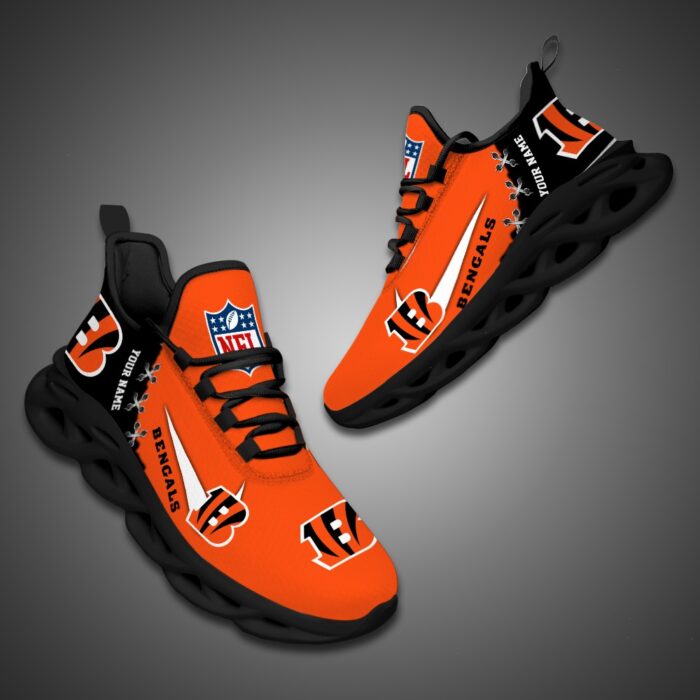 Cincinnati Bengals Personalized NFL Max Soul Shoes for NFL Fan