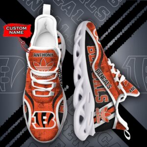 Cincinnati Bengals Personalized NFL Max Soul Sneaker Adidas Ver 1