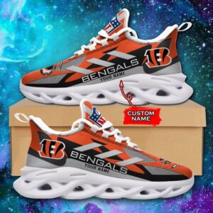 Cincinnati Bengals Personalized NFL Max Soul Sneaker Ver 1