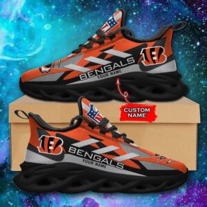 Cincinnati Bengals Personalized NFL Max Soul Sneaker Ver 1