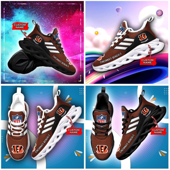 Cincinnati Bengals Personalized NFL Max Soul Sneaker for Fans