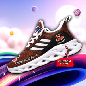 Cincinnati Bengals Personalized NFL Max Soul Sneaker for Fans