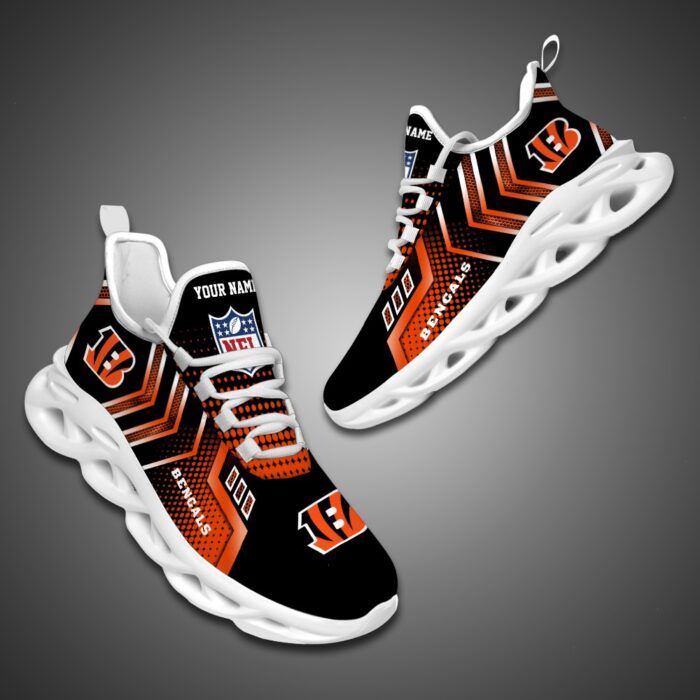 Cincinnati Bengals Personalized NFL Metal Style Design Max Soul Shoes