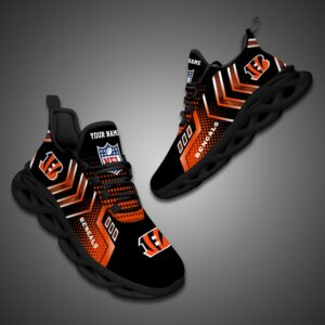 Cincinnati Bengals Personalized NFL Metal Style Design Max Soul Shoes