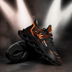 Cincinnati Bengals Personalized NFL Sport Black Max Soul Shoes