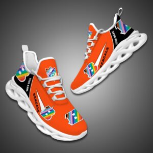 Cincinnati Bengals Personalized Pride Month Luxury NFL Max Soul Shoes Ver 2