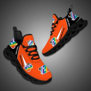 Cincinnati Bengals Personalized Pride Month Luxury NFL Max Soul Shoes Ver 2