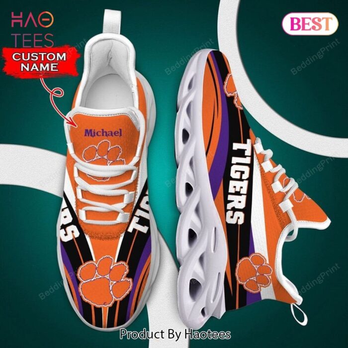 Clemson Tigers NCAA Violet Mix Orange Max Soul Shoes Fan Gift