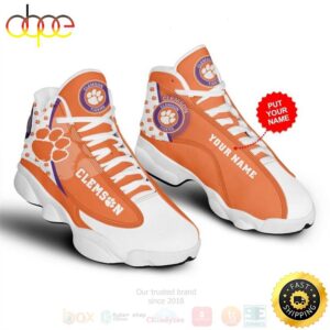 Clemson Tigers NFL Custom Name Air Jordan 13 Shoes