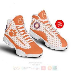 Clemson Tigers Nfl Custom Name Air Jordan 13 Shoes 2