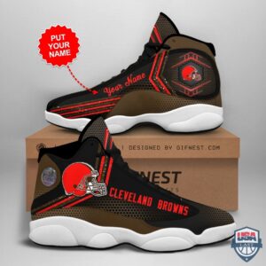 Cleveland Browns Air Jordan 13 Custom Name Personalized Shoes