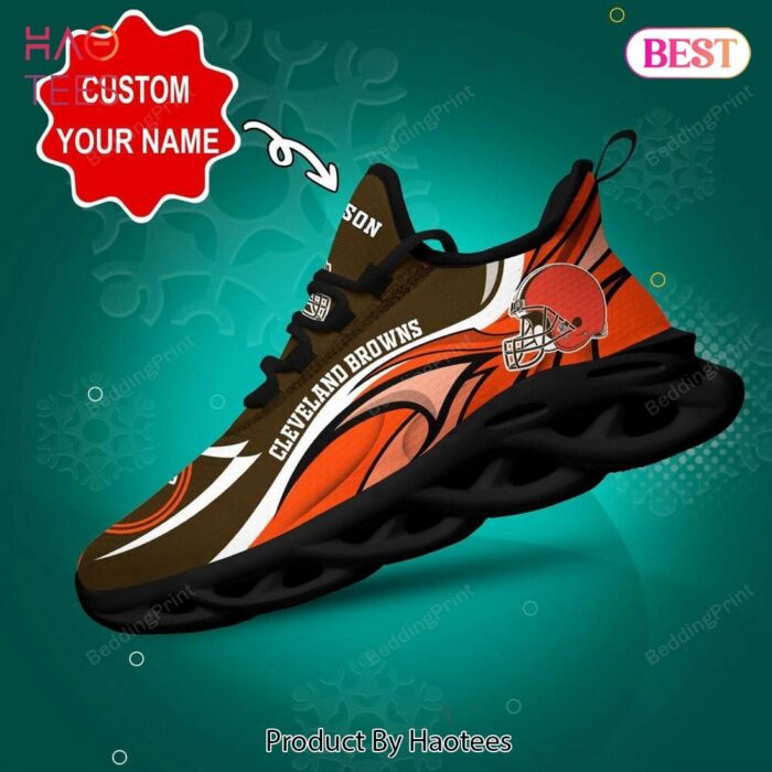 Cleveland Browns Custom Name Max Soul Shoes for NFL Fans