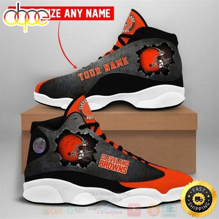 Cleveland Browns NFL Custom Name Air Jordan 13 Shoes