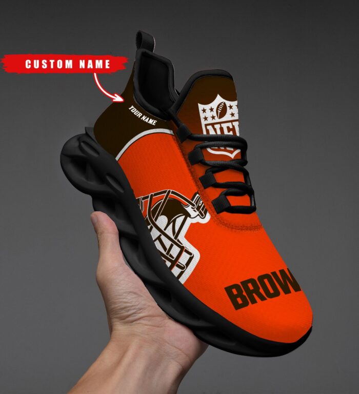 Cleveland Browns Personalized Custom Name Max Soul Shoes