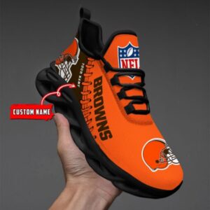 Cleveland Browns Personalized Max Soul Shoes for NFL Fans