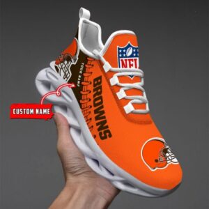 Cleveland Browns Personalized Max Soul Shoes for NFL Fans