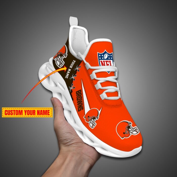 Cleveland Browns Personalized NFL Max Soul Shoes