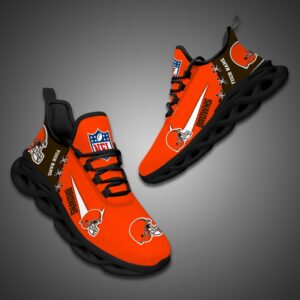 Cleveland Browns Personalized NFL Max Soul Shoes