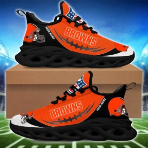 Cleveland Browns Personalized NFL Max Soul Shoes Fan Gift