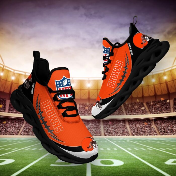 Cleveland Browns Personalized NFL Max Soul Shoes Fan Gift