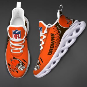 Cleveland Browns Personalized NFL Max Soul Shoes Ver 2