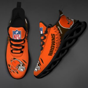 Cleveland Browns Personalized NFL Max Soul Shoes Ver 2