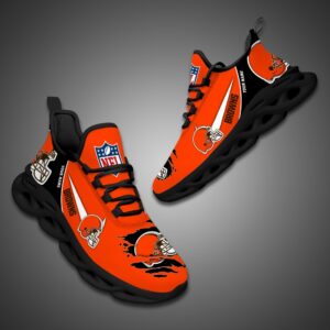 Cleveland Browns Personalized NFL Max Soul Shoes for Fan