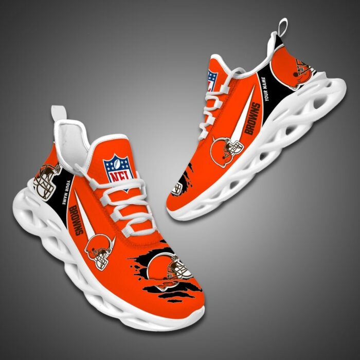 Cleveland Browns Personalized NFL Max Soul Shoes for Fan