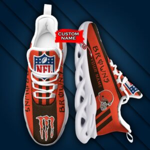 Cleveland Browns Personalized NFL Max Soul Sneaker