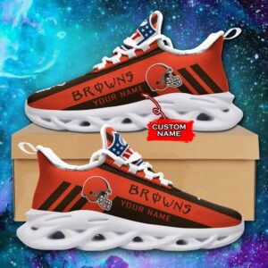 Cleveland Browns Personalized NFL Max Soul Sneaker