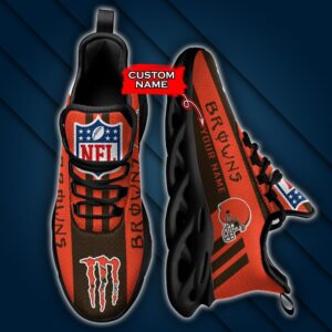 Cleveland Browns Personalized NFL Max Soul Sneaker