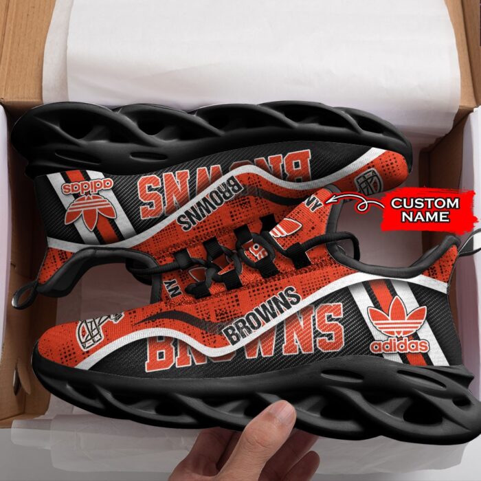 Cleveland Browns Personalized NFL Max Soul Sneaker Adidas Ver 1