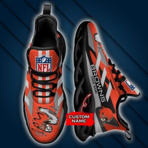 Cleveland Browns Personalized NFL Max Soul Sneaker Ver 1