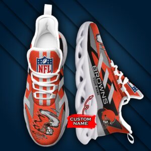 Cleveland Browns Personalized NFL Max Soul Sneaker Ver 1