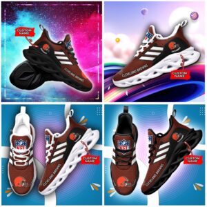 Cleveland Browns Personalized NFL Max Soul Sneaker for Fans