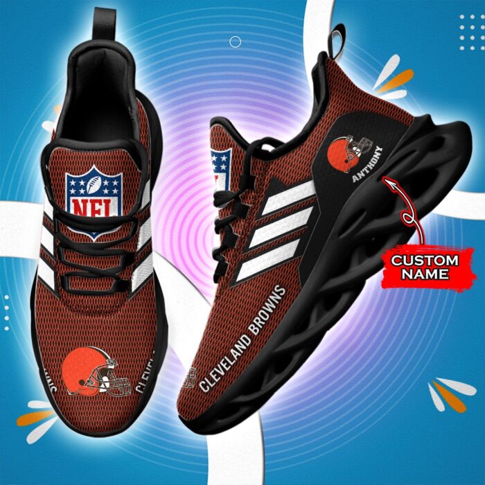 Cleveland Browns Personalized NFL Max Soul Sneaker for Fans