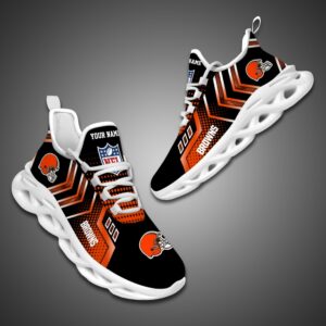 Cleveland Browns Personalized NFL Metal Style Design Max Soul Shoes