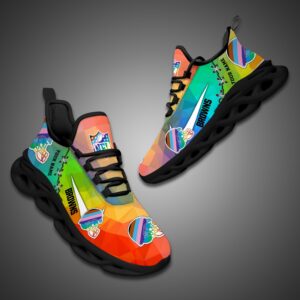 Cleveland Browns Personalized Pride Month Luxury NFL Max Soul Shoes v1