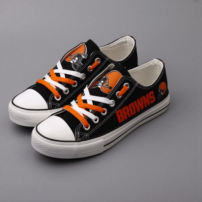 Cleveland Browns Women's Shoes Low Top Canvas Shoes