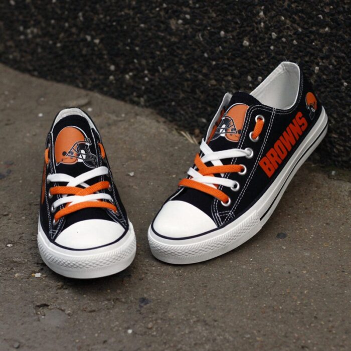 Cleveland Browns Women's Shoes Low Top Canvas Shoes