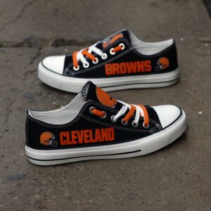 Cleveland Browns Women's Shoes Low Top Canvas Shoes