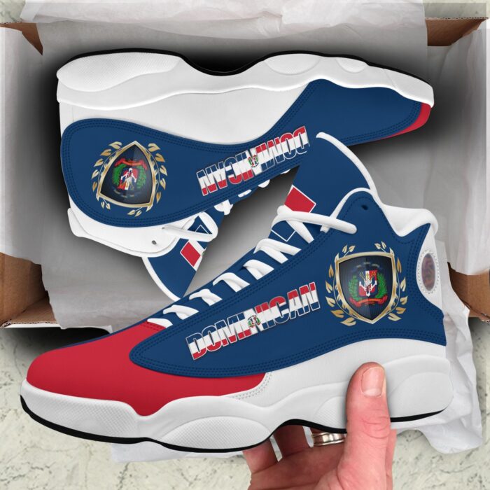 Coat Of Arms Of The Dominican Republic Blue Red Air Jordan 13 Shoes