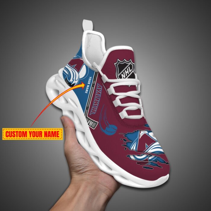 Colorado Avalanche Personalized NHL Max Soul Shoes Ver 2